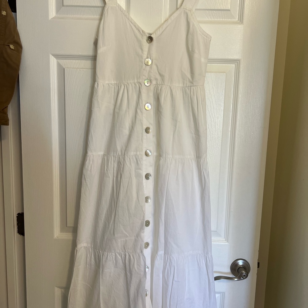 Rails White Smocked Skirt